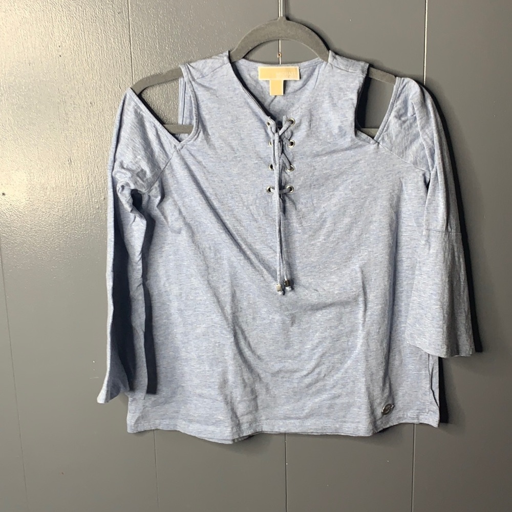 Michael Kors Women's Blouse Blue Could Shoulder